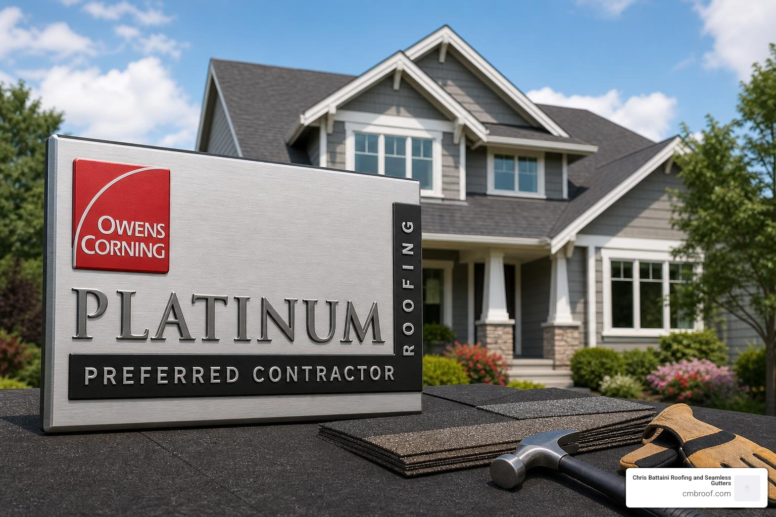 Standalone Owens Corning Platinum Preferred Contractor logo graphic