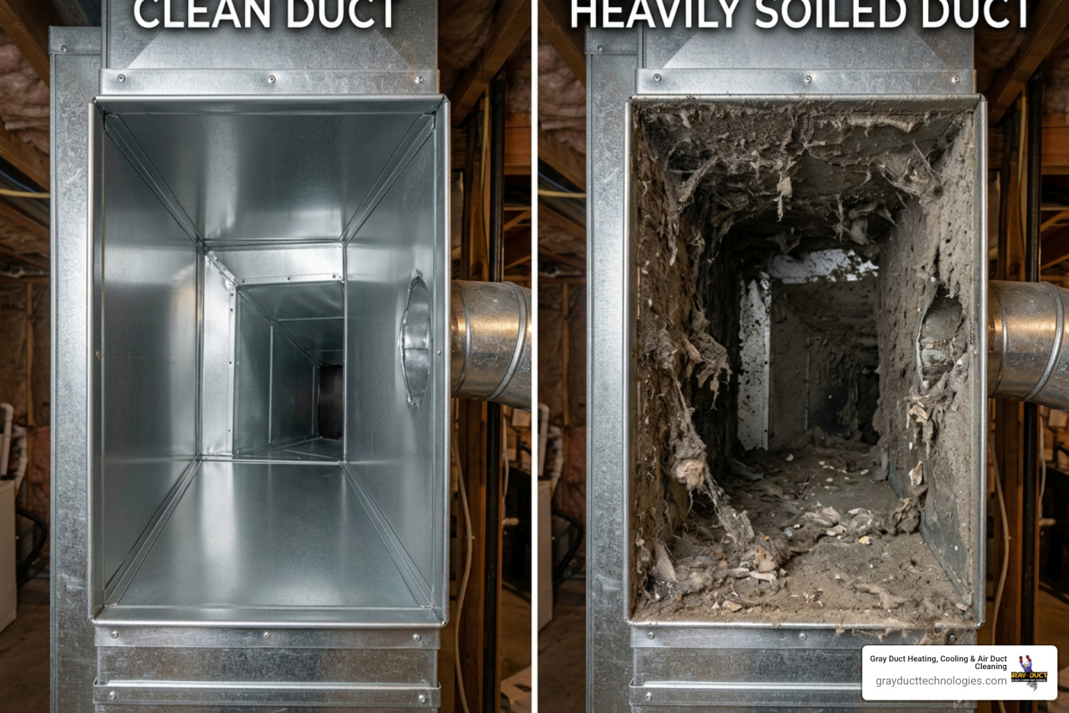 clean versus dirty residential air ducts comparison clean versus dirty residential air ducts comparison