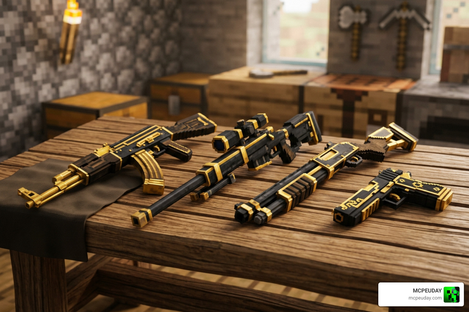 TACZ Golden Zero Addon golden weapons Minecraft TACZ Golden Zero Addon golden weapons Minecraft