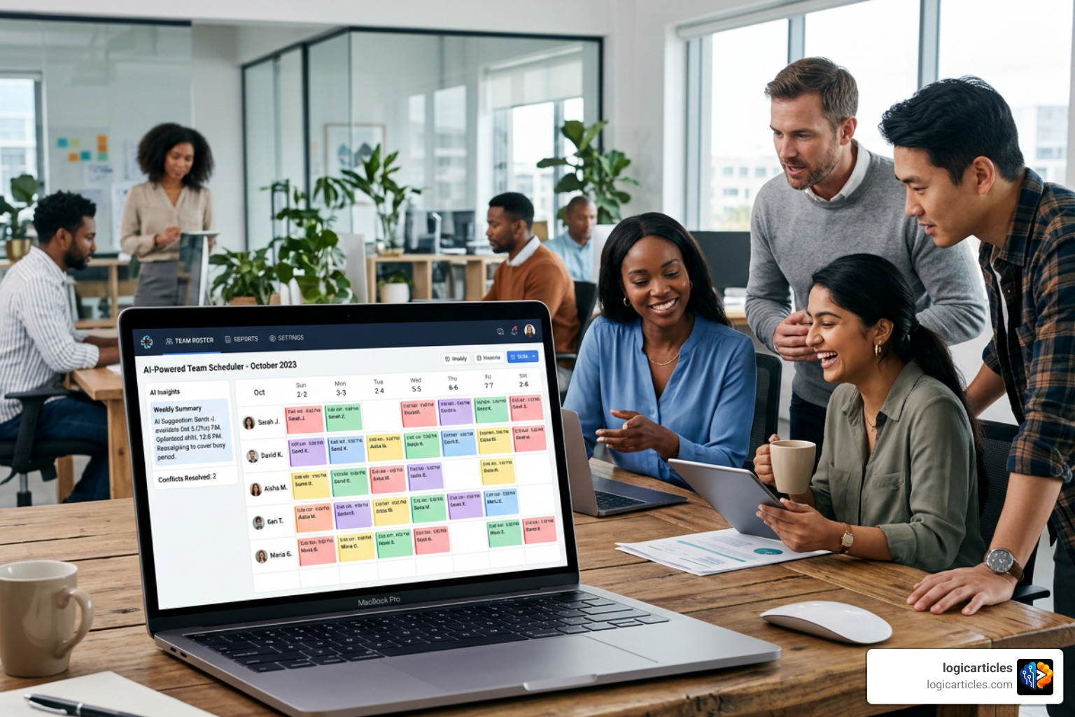 AI-powered scheduling interface