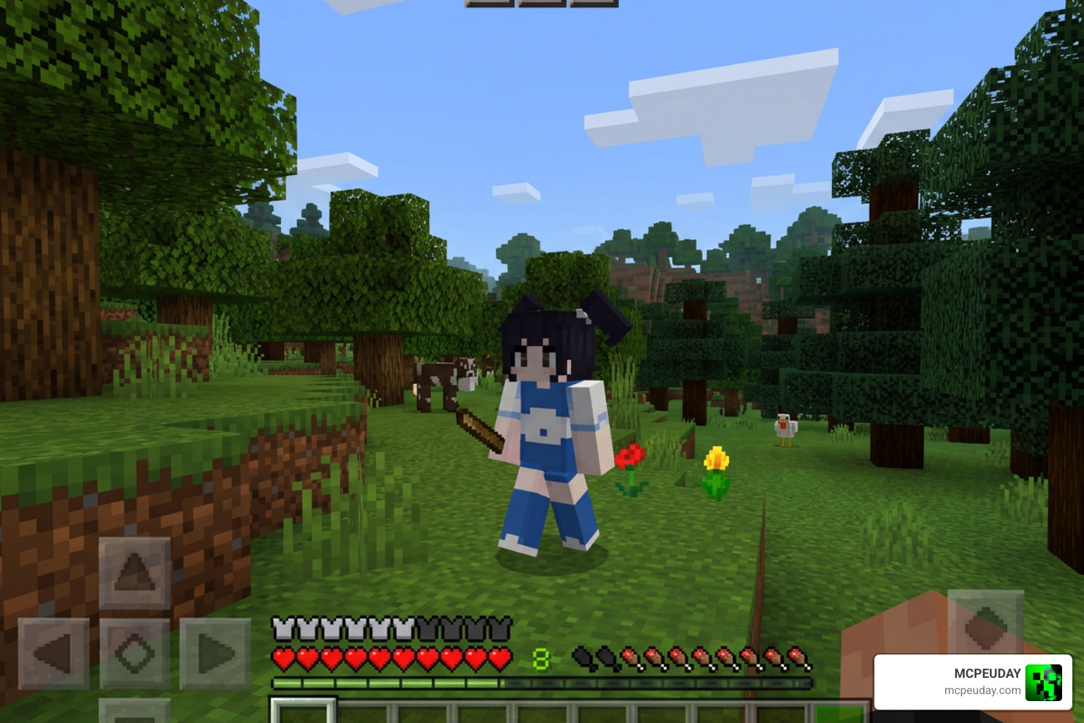Jenny Miside Addon Mita character in Minecraft PE Bedrock Edition Jenny Miside Addon Mita character in Minecraft PE Bedrock Edition