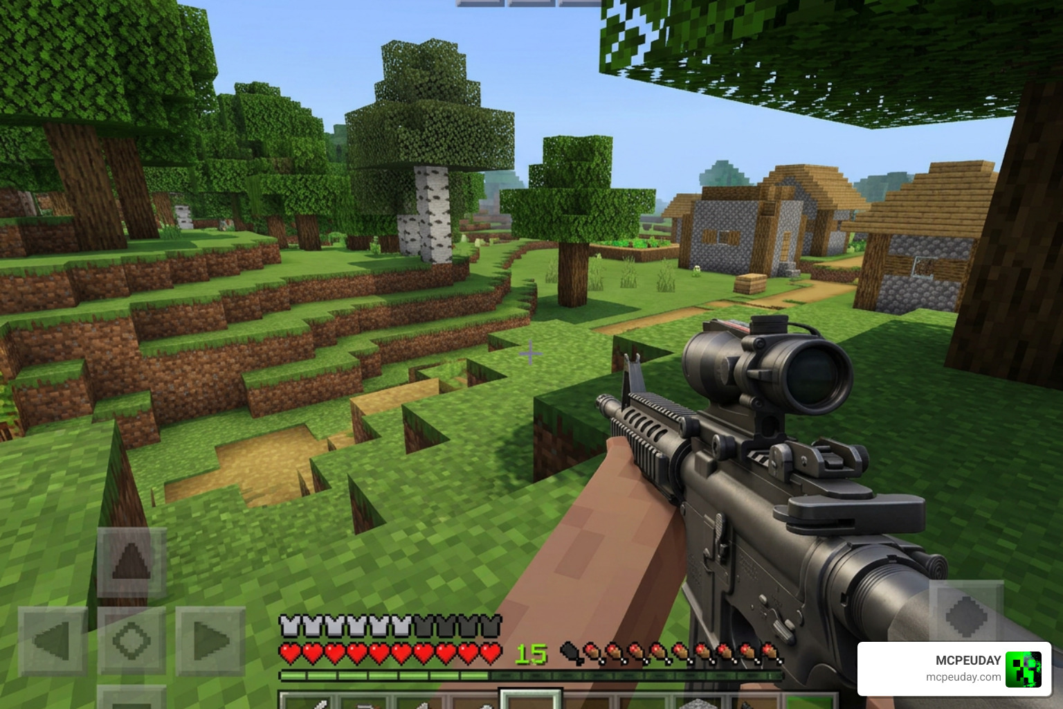 Actual Guns 3D Addon Minecraft Bedrock gameplay with 3D weapons Actual Guns 3D Addon Minecraft Bedrock gameplay with 3D weapons
