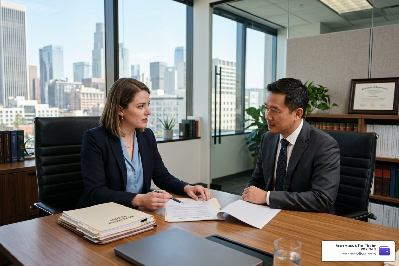 a client meeting with an attorney