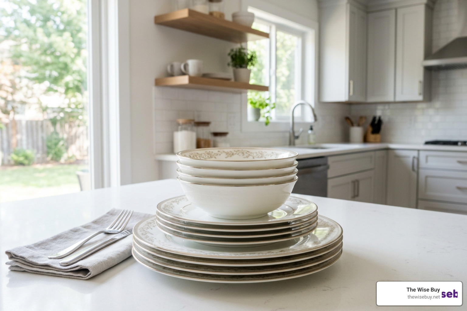elegant Mikasa bone china dinnerware set neatly stacked elegant Mikasa bone china dinnerware set neatly stacked