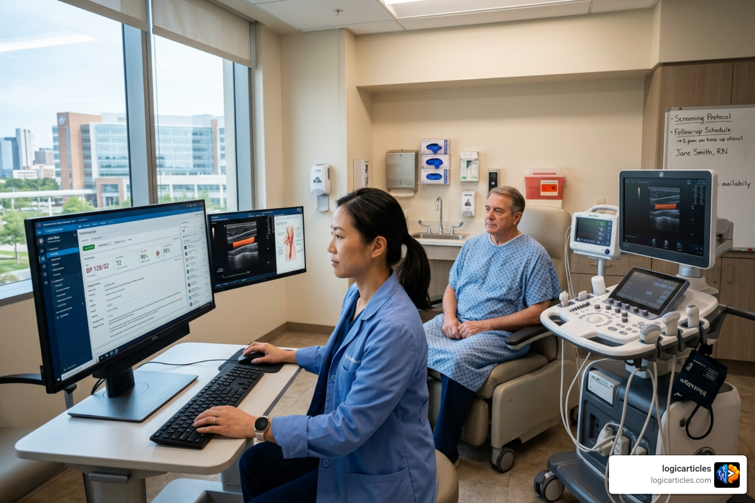 Modern healthcare facility utilizing advanced medical screening and EMR software Modern healthcare facility utilizing advanced medical screening and EMR software