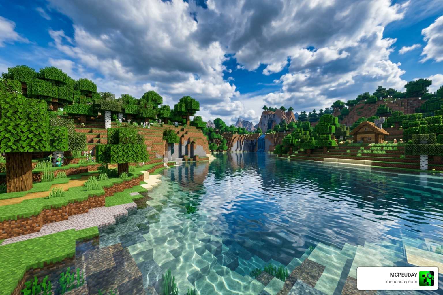 Realistic water and clouds rendering in Revolution Vibrant Visuals shader