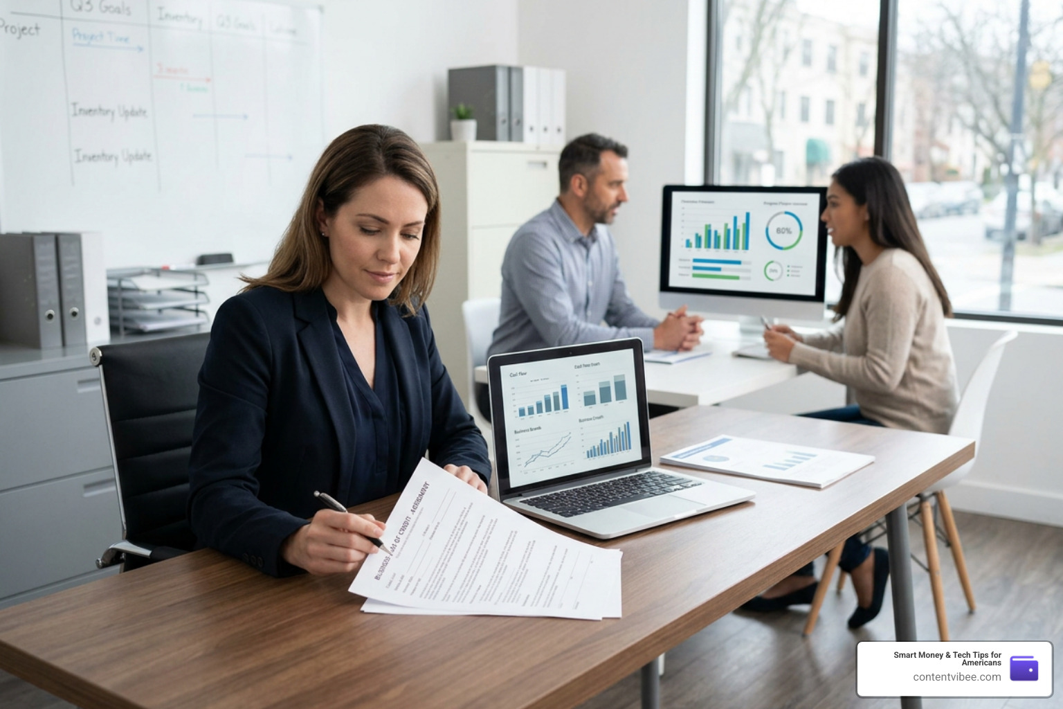 A business growth chart showing the impact of flexible working capital
