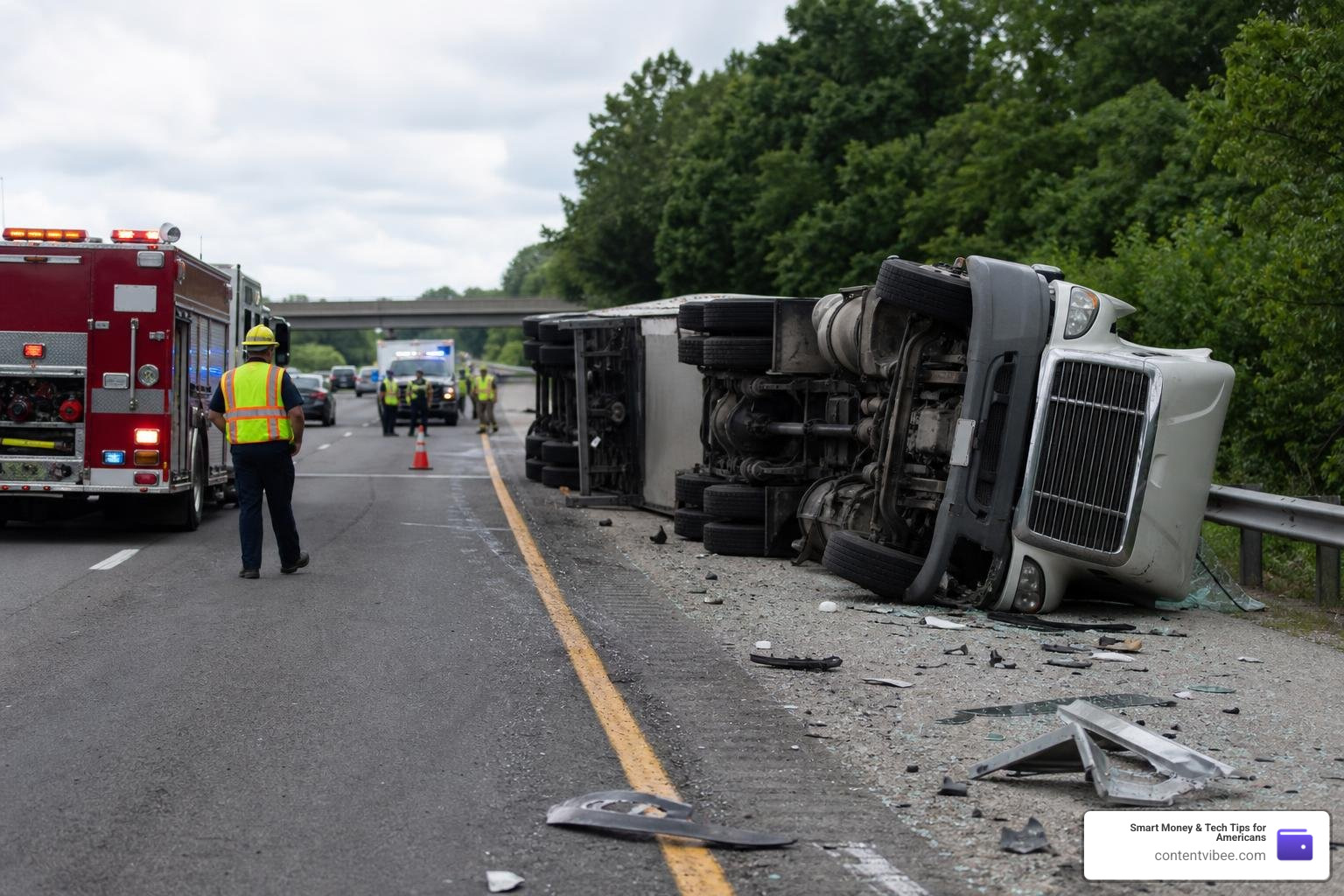 truck accident scene
