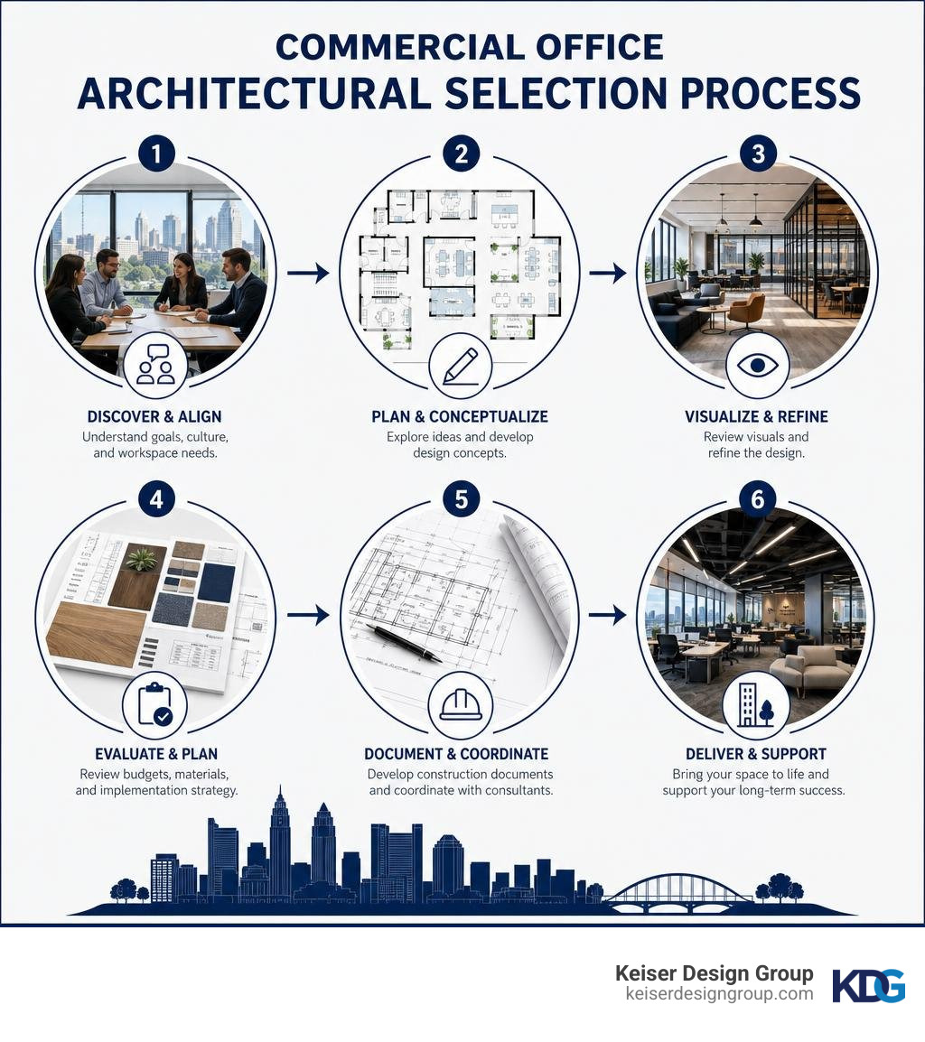 Commercial office architectural selection process infographic infographic Commercial office architectural selection process infographic infographic
