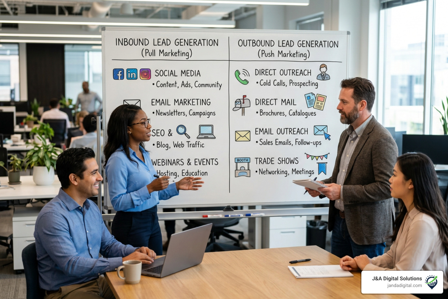 Inbound vs outbound lead generation channels Inbound vs outbound lead generation channels
