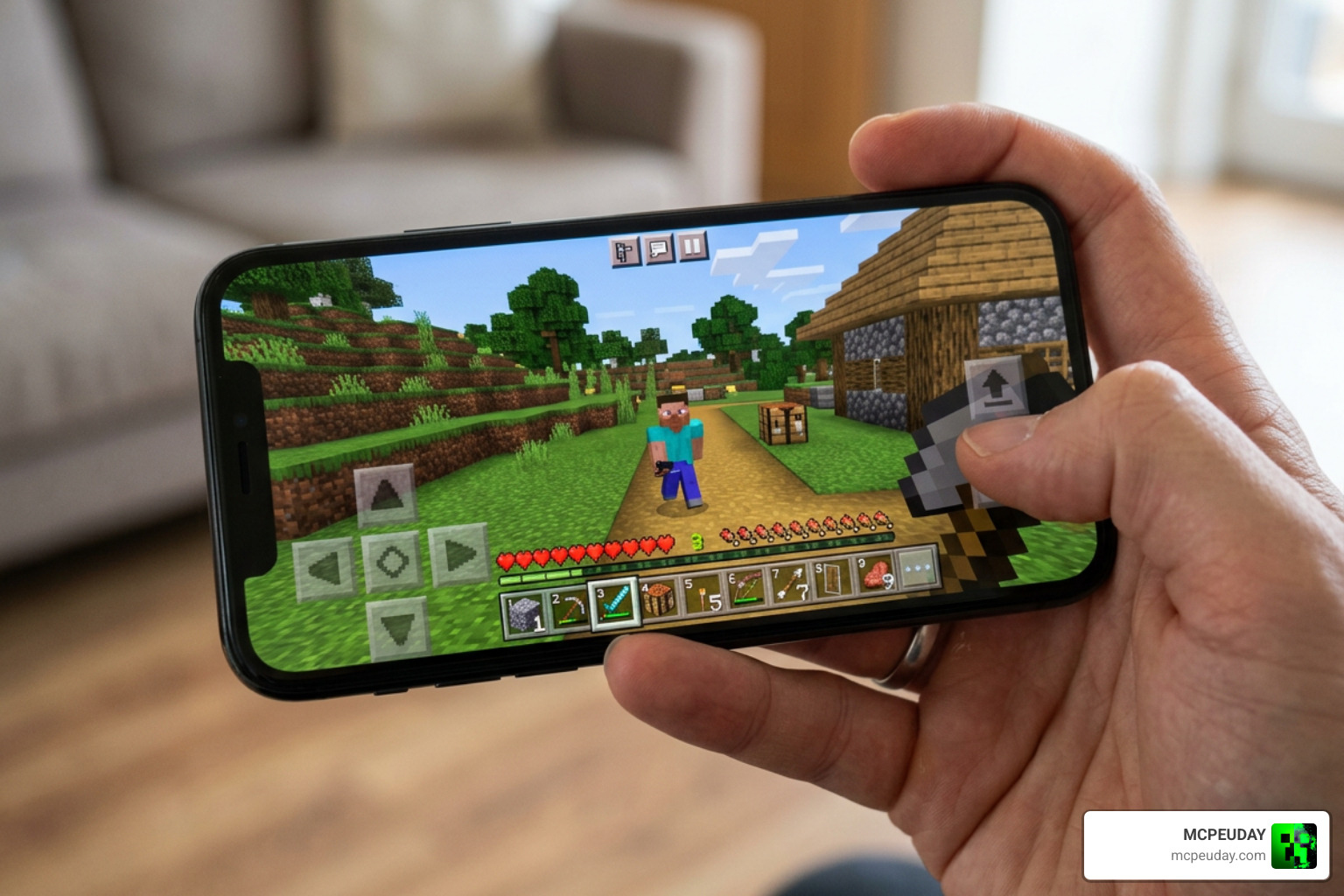 Hotbar Slot Button ADDON Minecraft Bedrock touchscreen controls