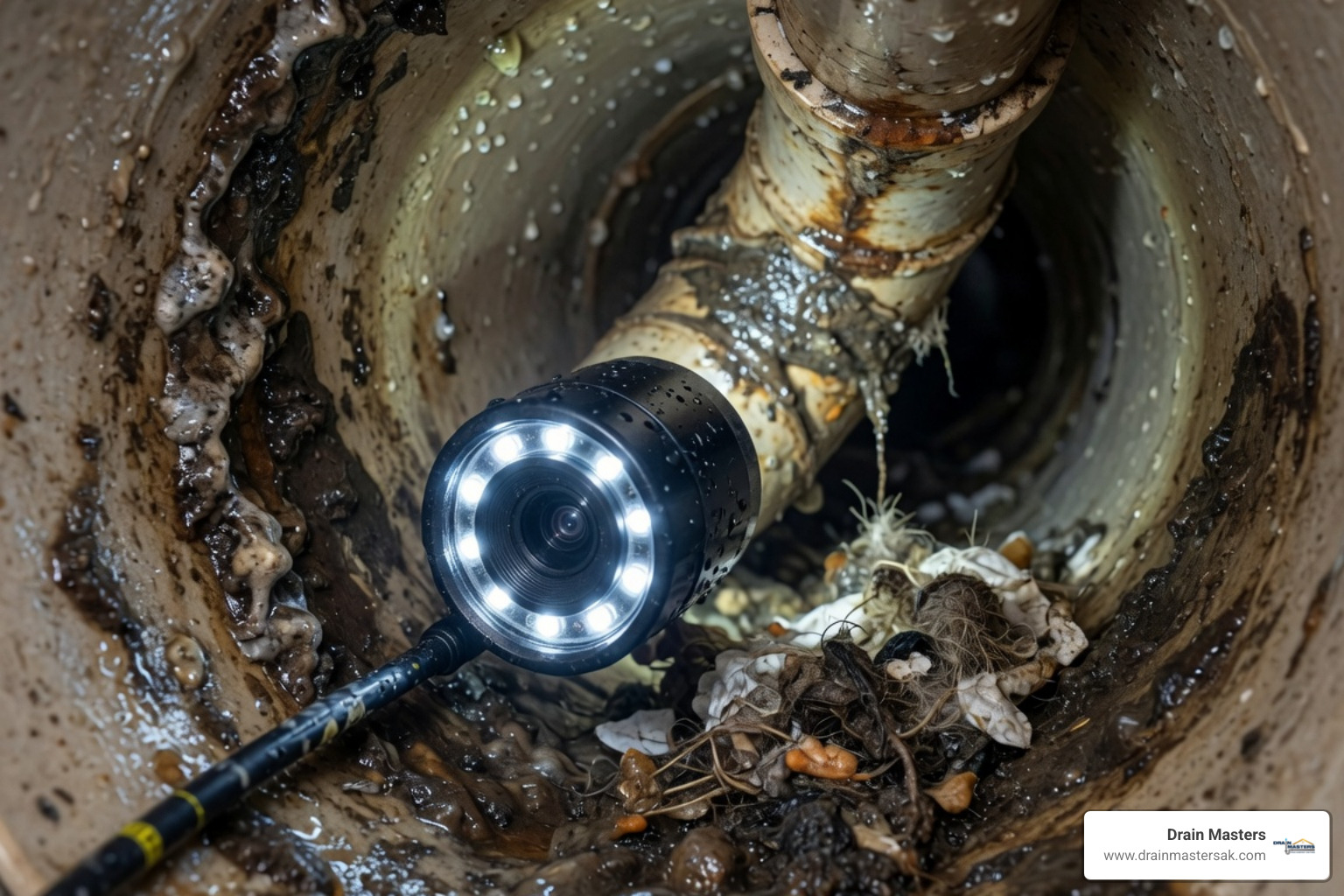 plumbing camera inspection inside a sewer line