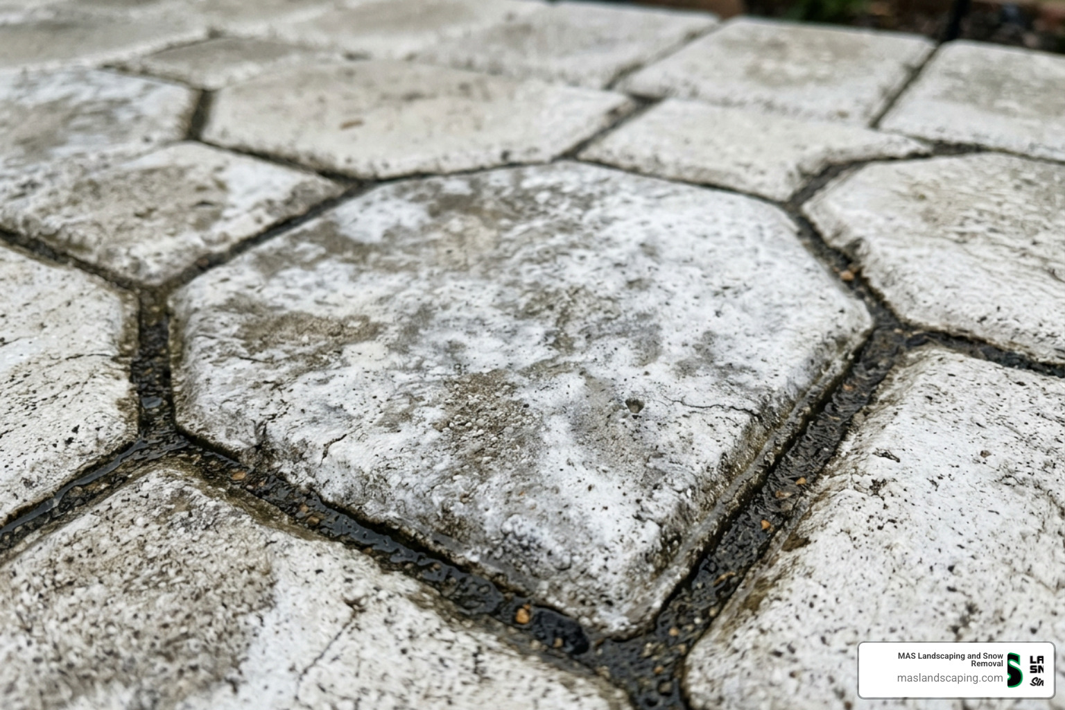 hazy or cloudy pavers due to trapped moisture