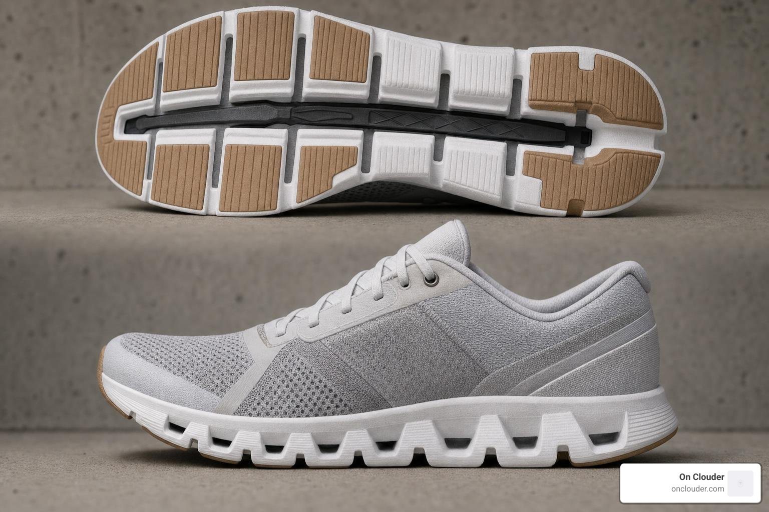On Cloud X 3 sole and upper construction On Cloud X 3 sole and upper construction