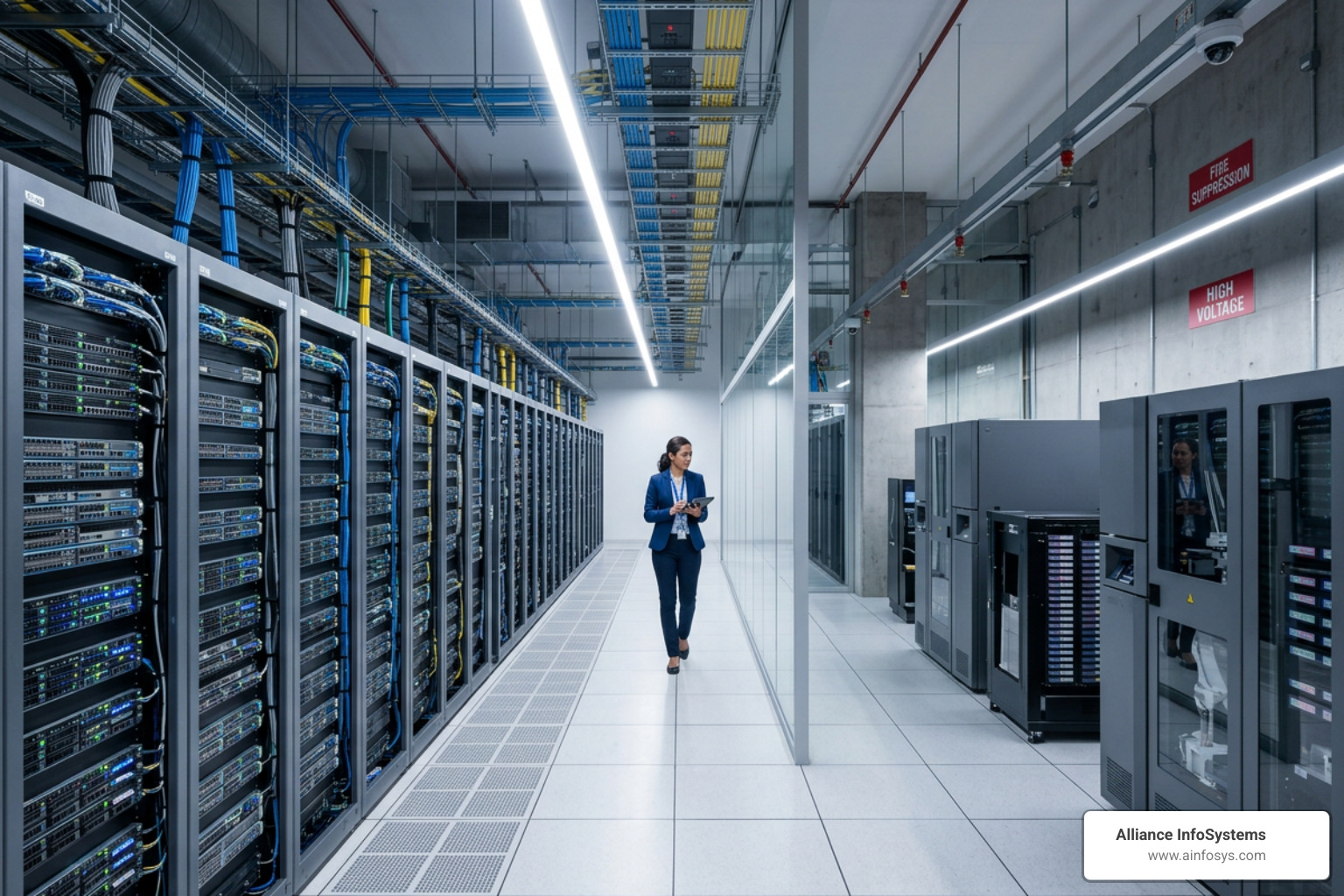 Secure cloud data center showing robust cloud computing and data backup infrastructure Secure cloud data center showing robust cloud computing and data backup infrastructure