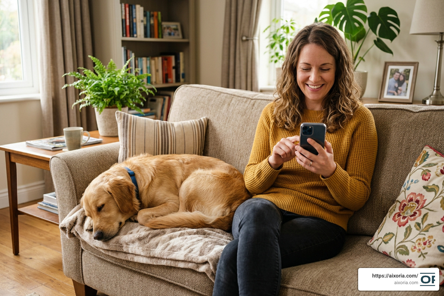 Pet owner accessing the Shepherd pet portal on a mobile device