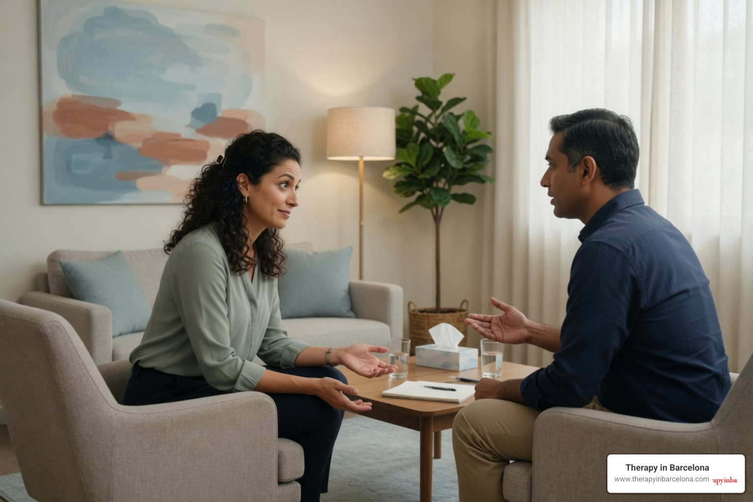 A person making eye contact and nodding, demonstrating attentiveness - active listening couples therapy