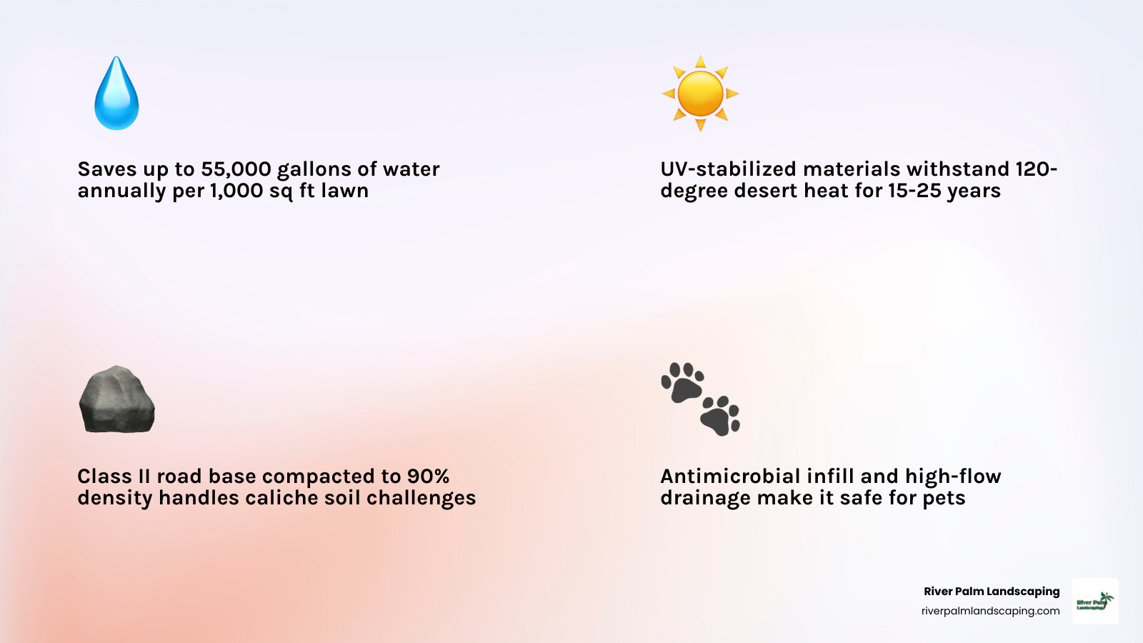 Infographic showing engineered sub-base layers for professional artificial grass installation in desert climate infographic