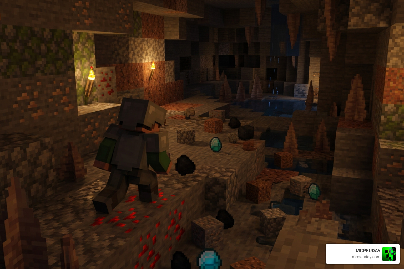 Player sneaking to collect dropped items automatically with physics mod