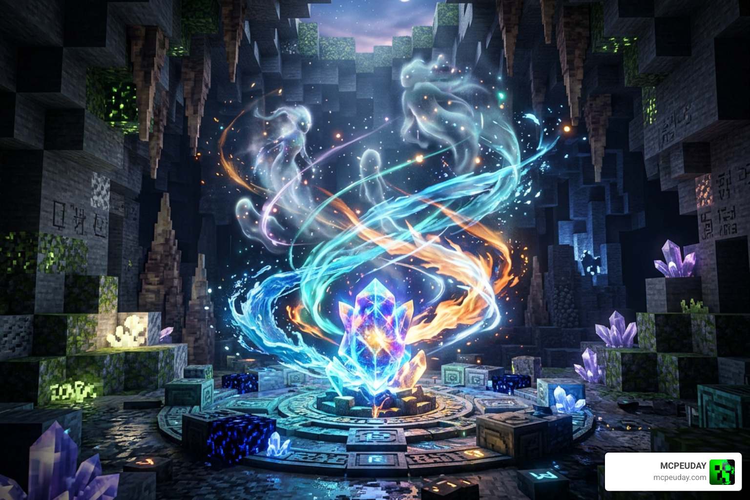 Ritual Core summoning elemental waves and Astrals