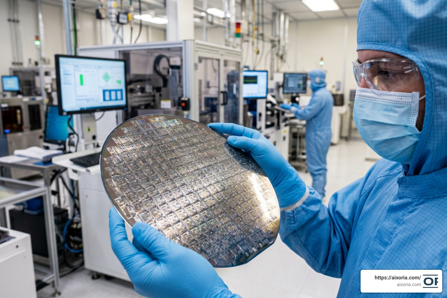 Micron Technology silicon wafer AI memory chip trillion dollar market cap