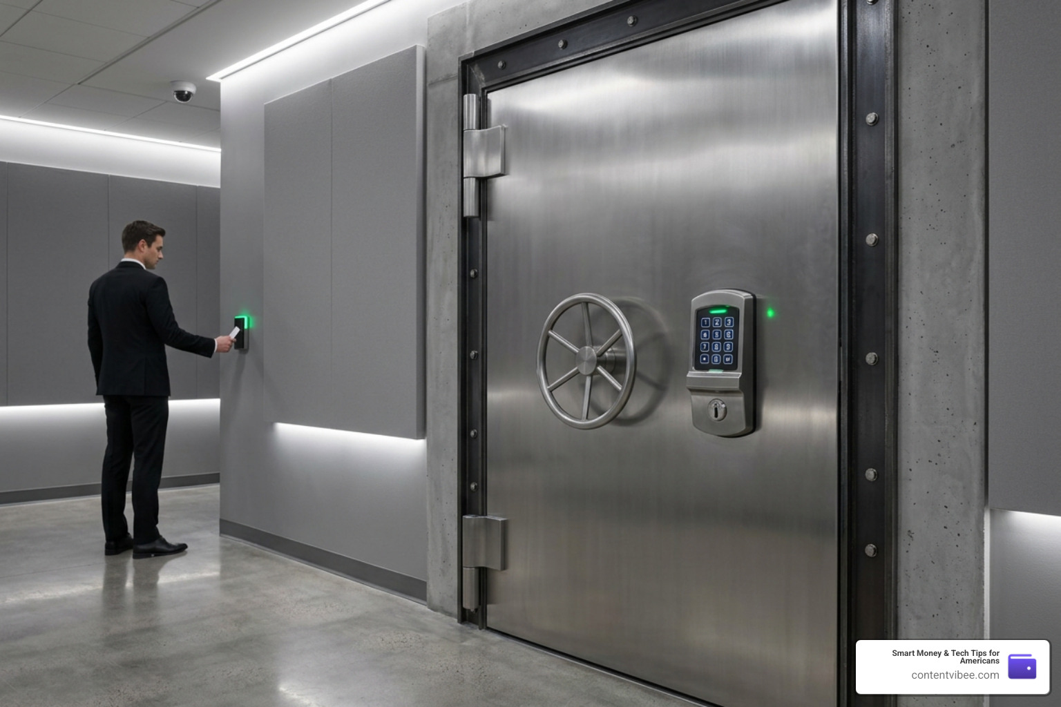 secure digital vault representing bank-level security secure digital vault representing bank-level security