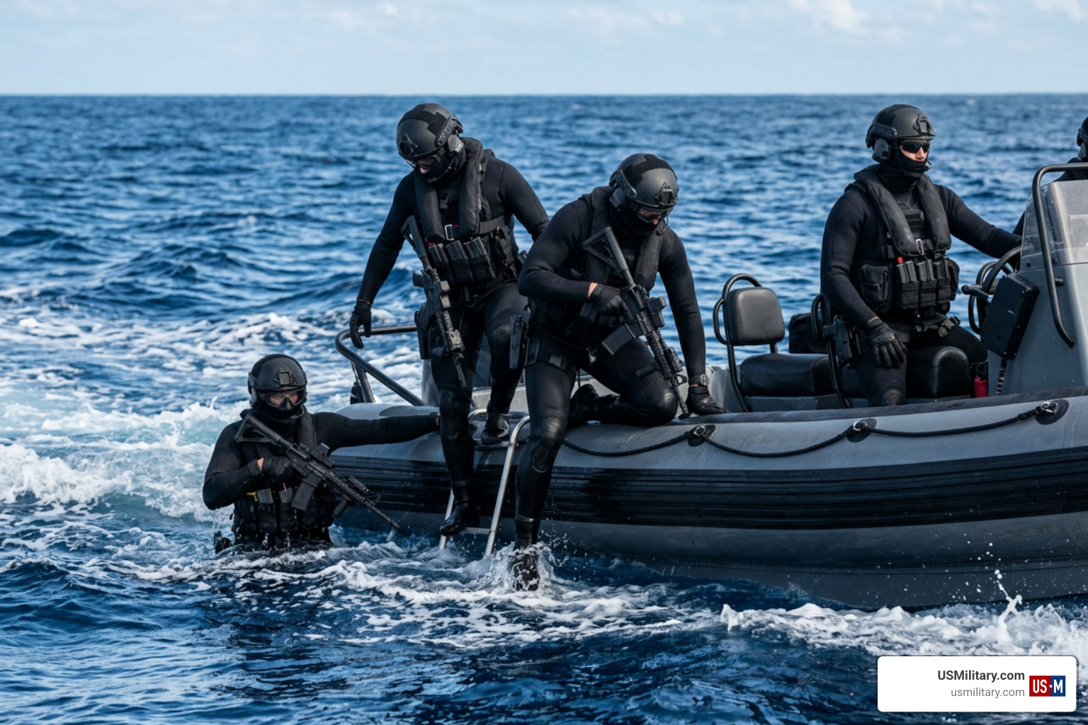 Navy SEALs during maritime training elite special forces