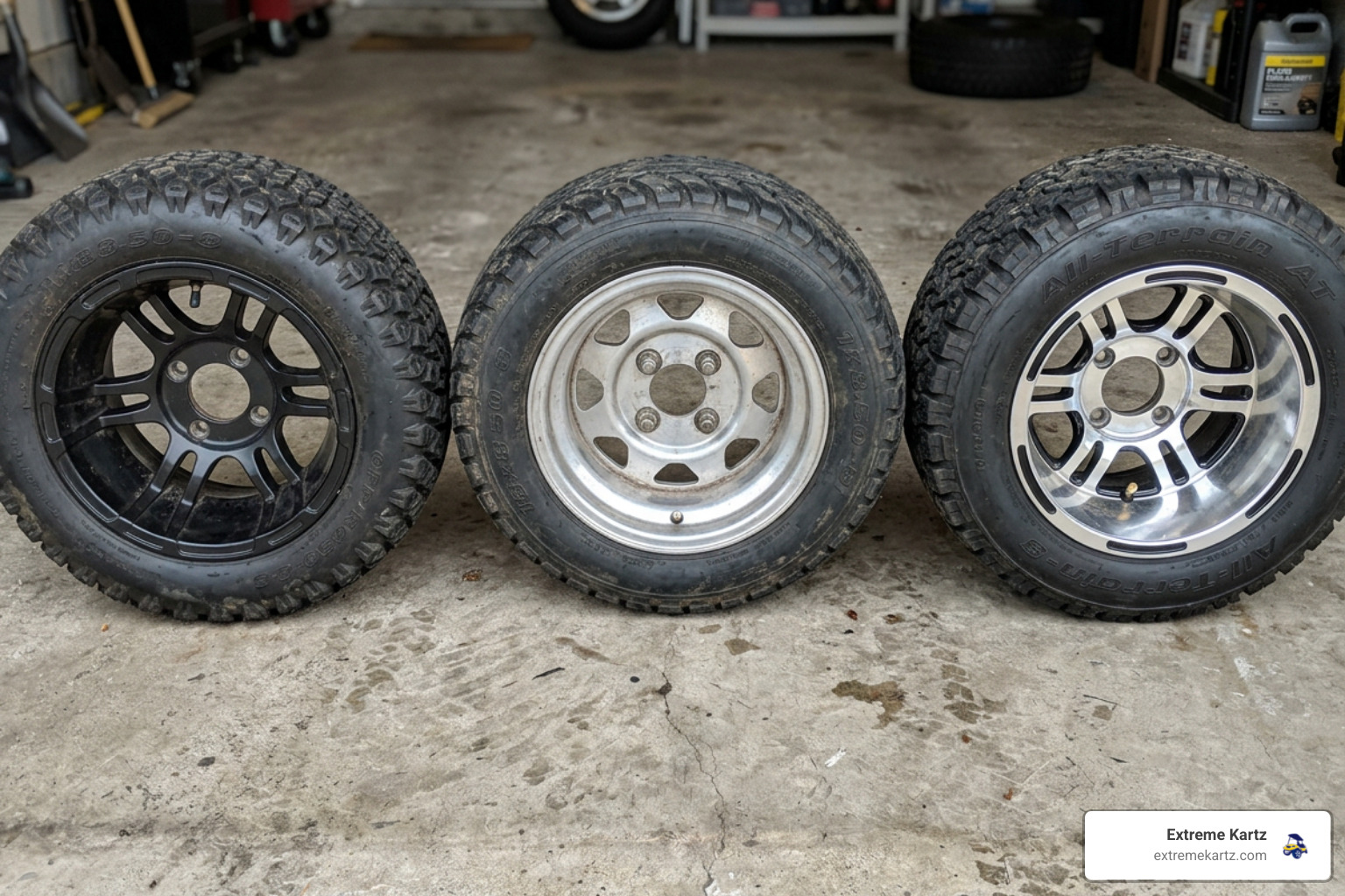 A detailed diagram showing positive offset, zero offset, and negative offset on aftermarket golf cart wheels A detailed diagram showing positive offset, zero offset, and negative offset on aftermarket golf cart wheels