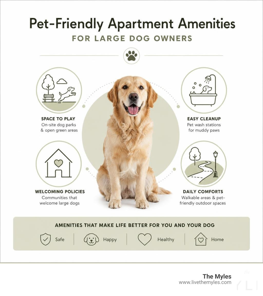 pet-friendly apartment amenities infographic for large dog owners infographic