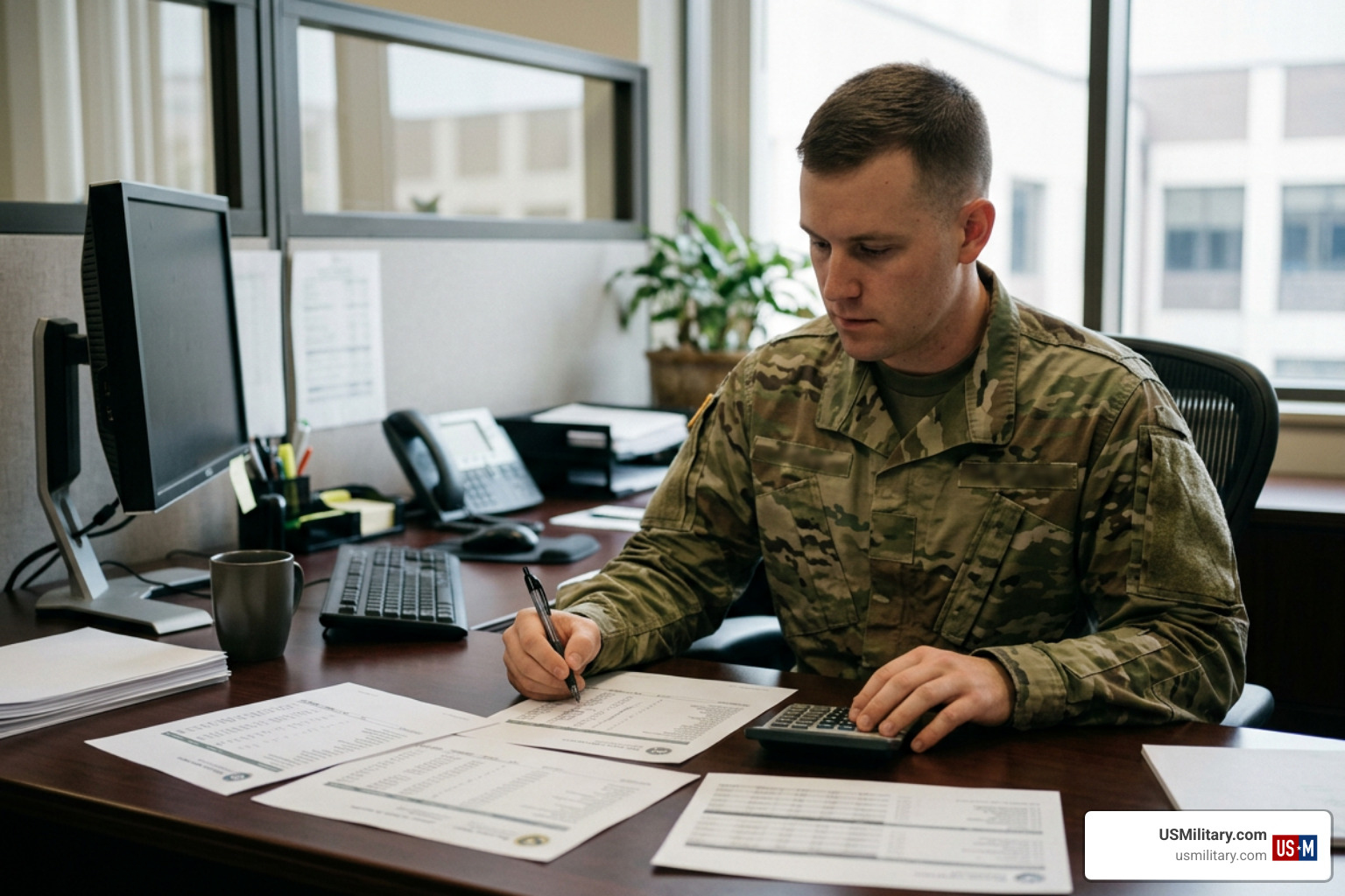 military lending act service member reviewing financial documents
