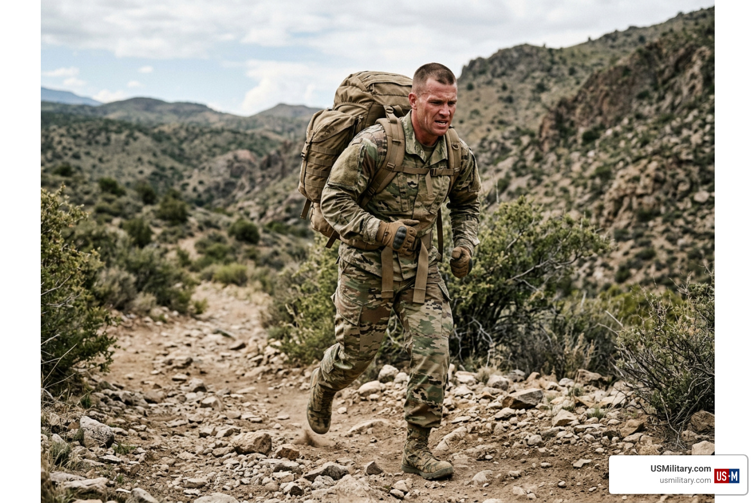U.S. Army Special Forces candidate undergoing rigorous physical assessment during selection