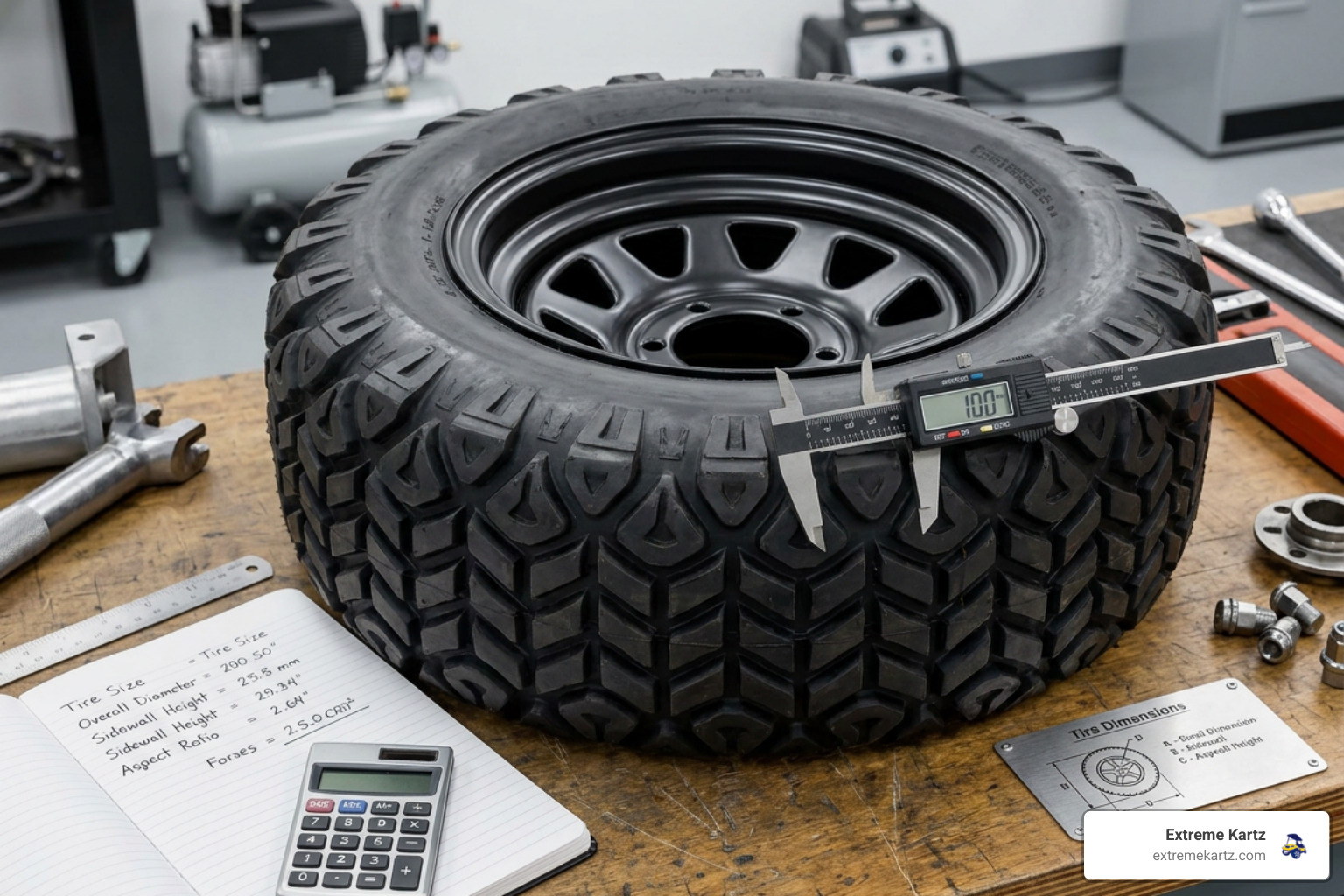 golf cart tire size calculator