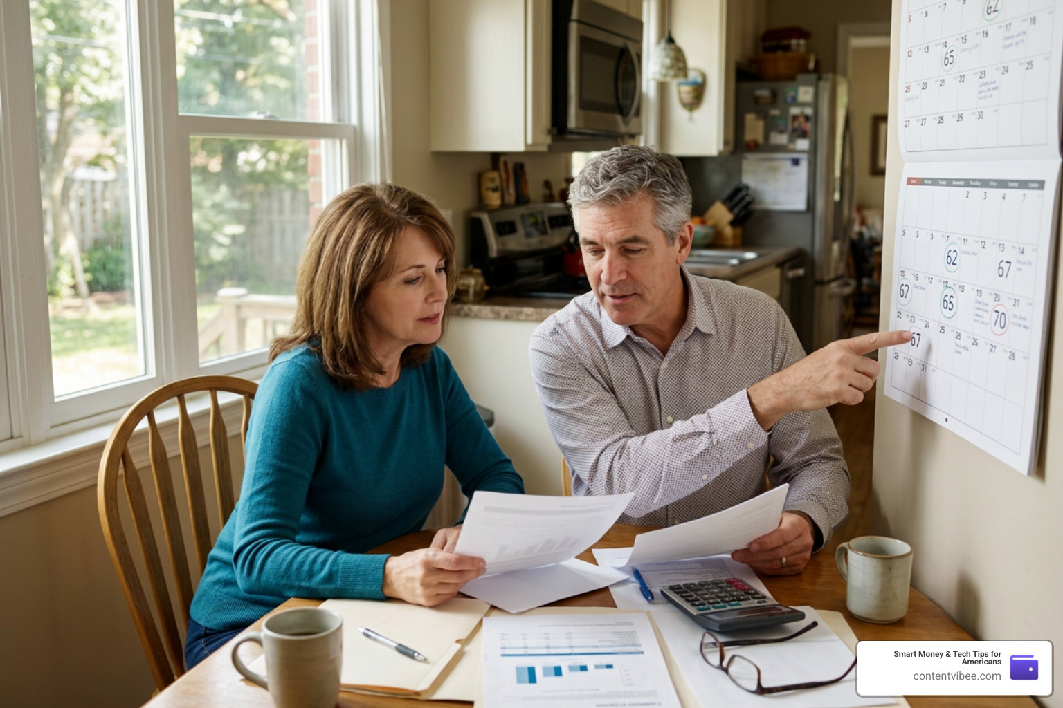 couple discussing retirement timeline