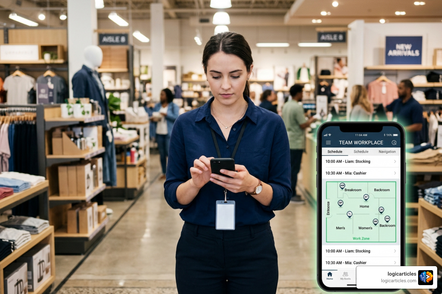 mobile scheduling app with geofencing