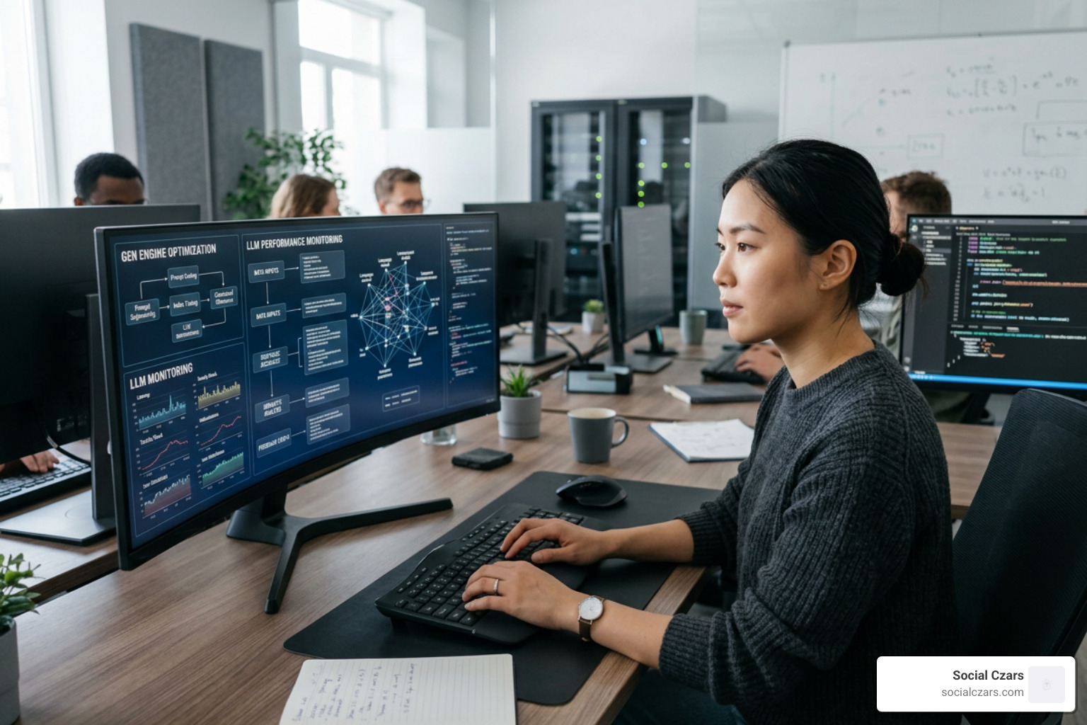 AI search engine optimization showing Generative Engine Optimization and LLM monitoring