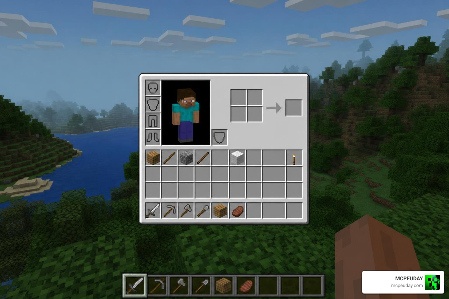 Java inventory screen on Bedrock Edition using the Java Desktop UI Pack Java inventory screen on Bedrock Edition using the Java Desktop UI Pack