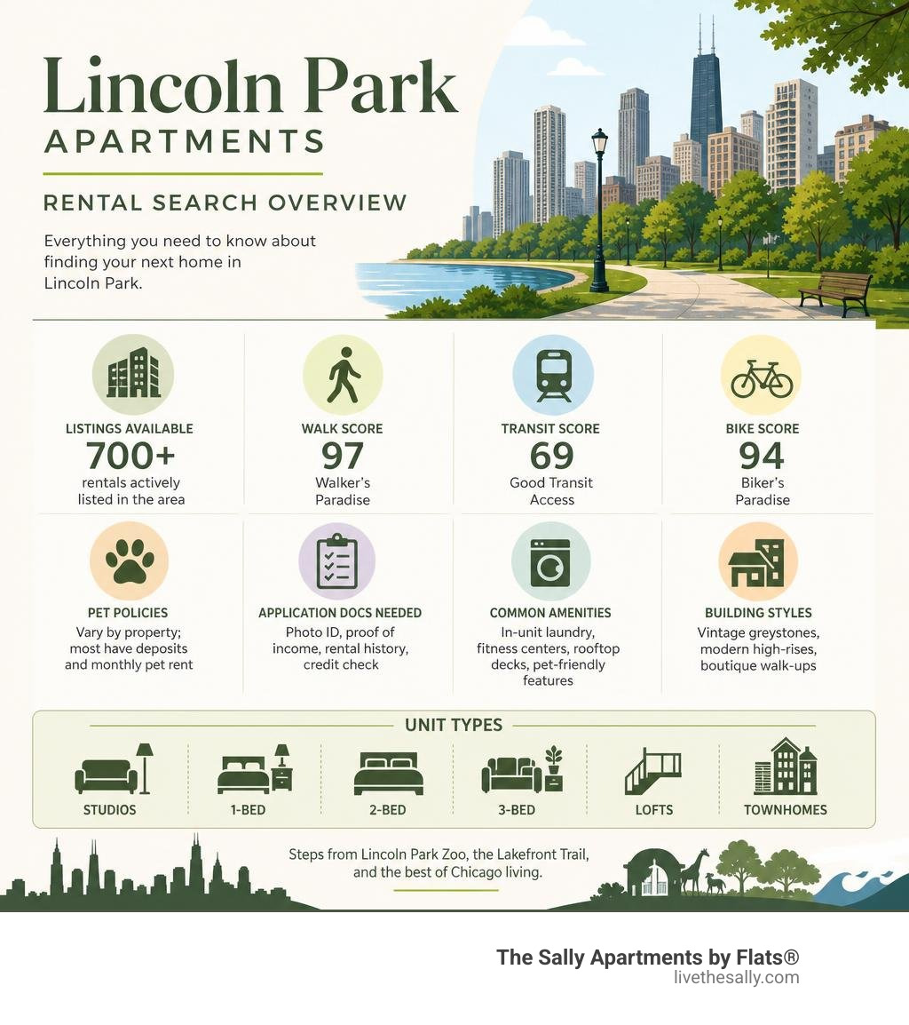 Lincoln Park apartments rental search overview infographic infographic