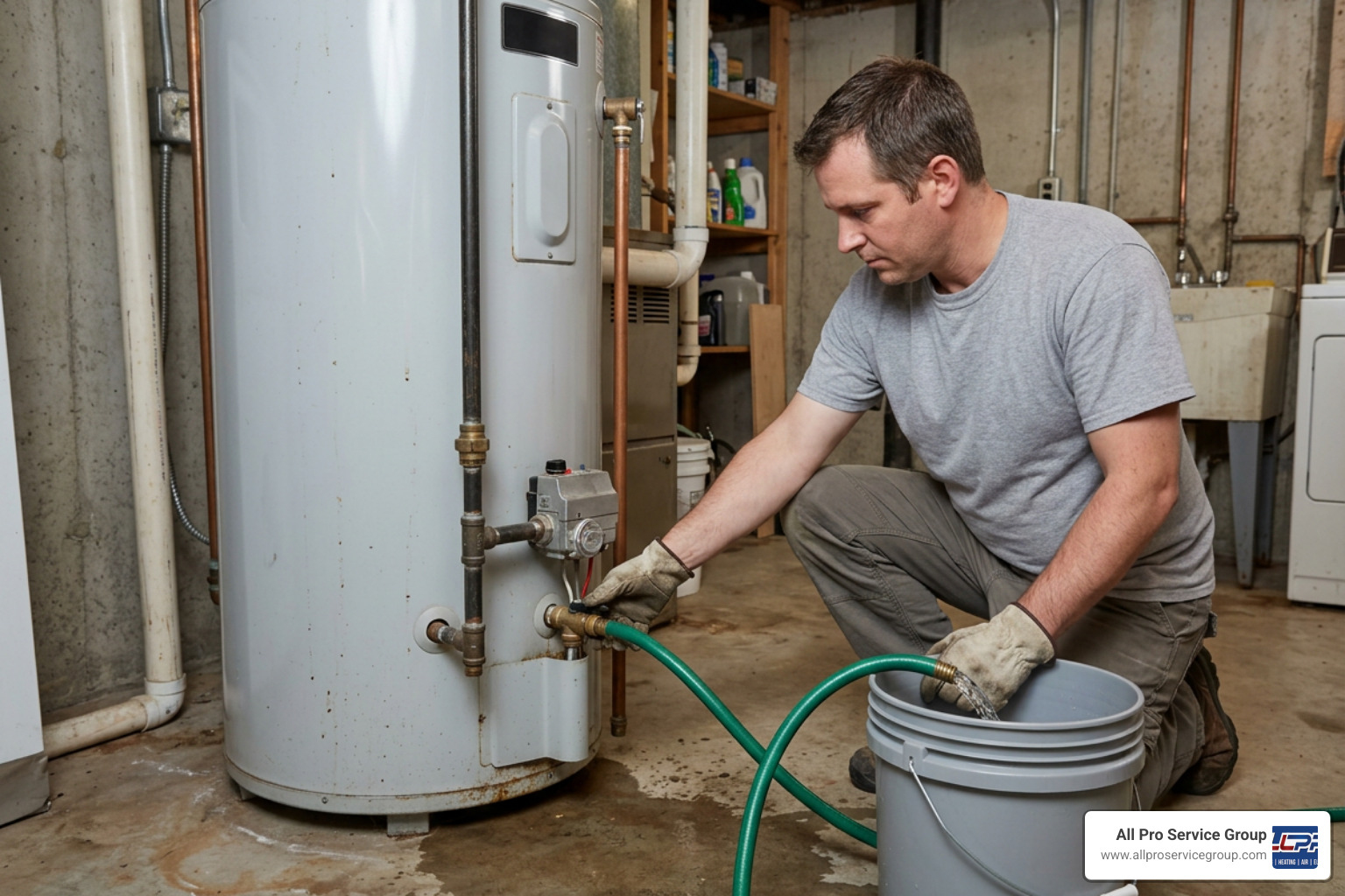flushing a water heater tank with a garden hose flushing a water heater tank with a garden hose