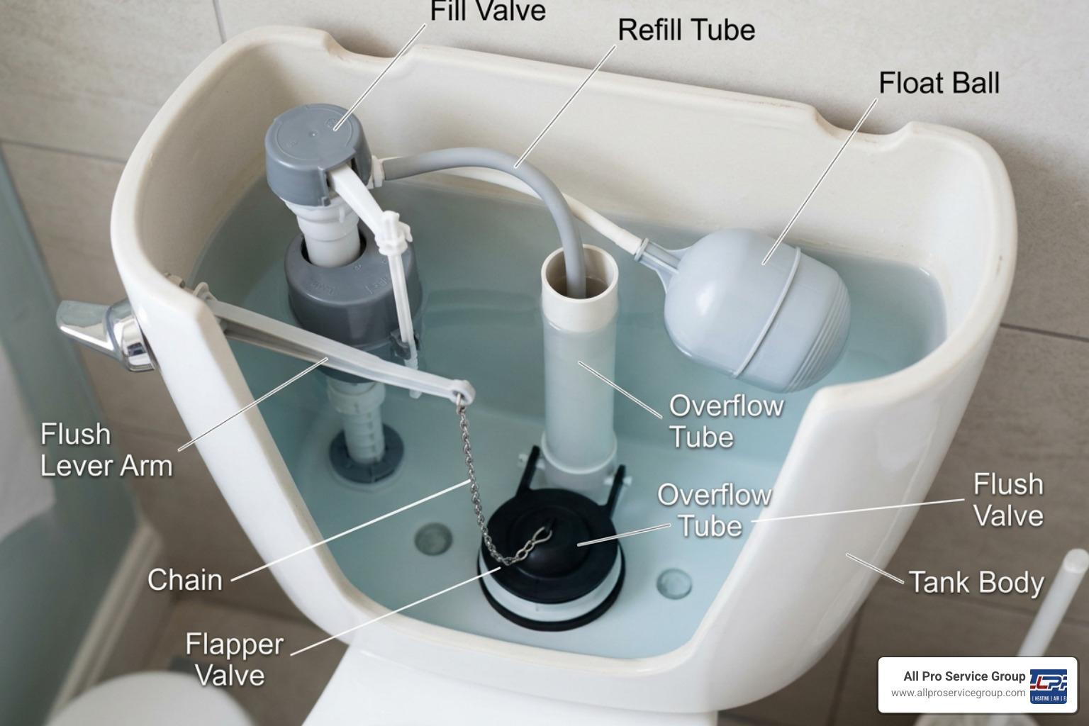 toilet tank internal components labeled