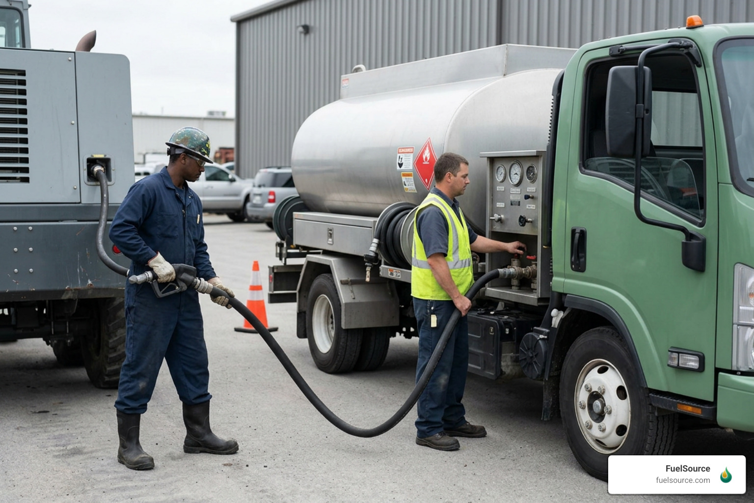 mobile fuel truck delivering fuel mobile fuel truck delivering fuel