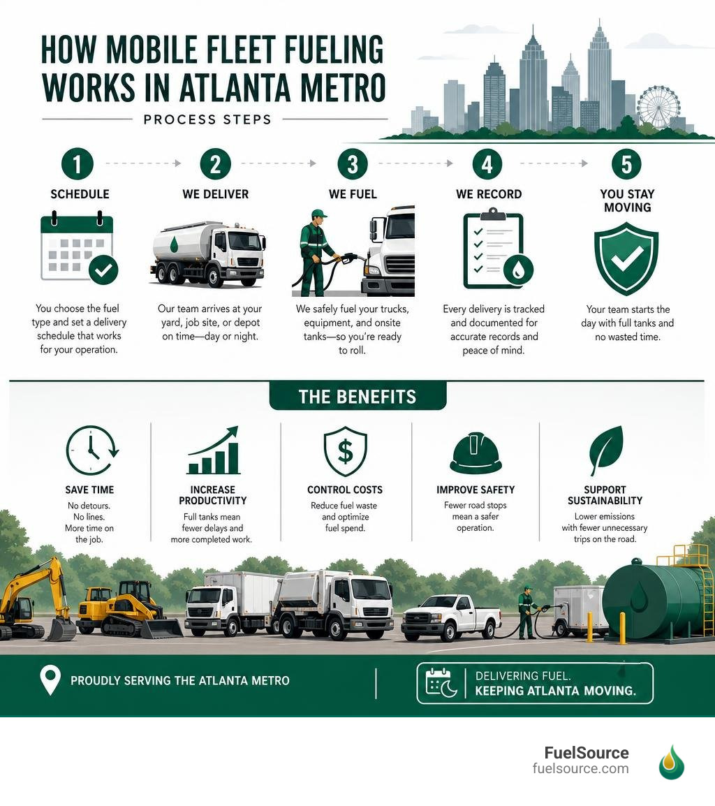 How mobile fleet fueling works in Atlanta metro — process steps and benefits infographic infographic How mobile fleet fueling works in Atlanta metro — process steps and benefits infographic infographic