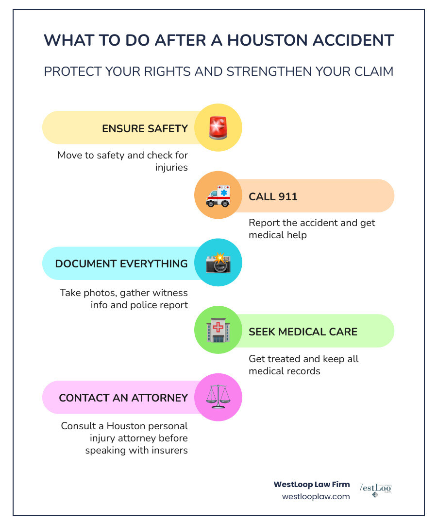 Steps to take after a Houston personal injury accident infographic infographic Steps to take after a Houston personal injury accident infographic infographic