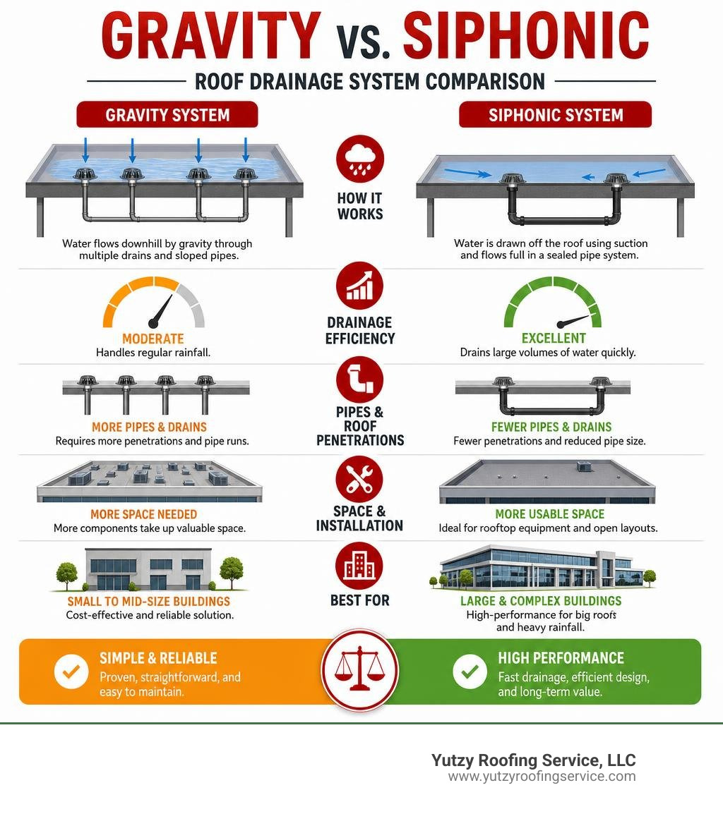 gravity vs siphonic roof drainage system comparison infographic infographic gravity vs siphonic roof drainage system comparison infographic infographic