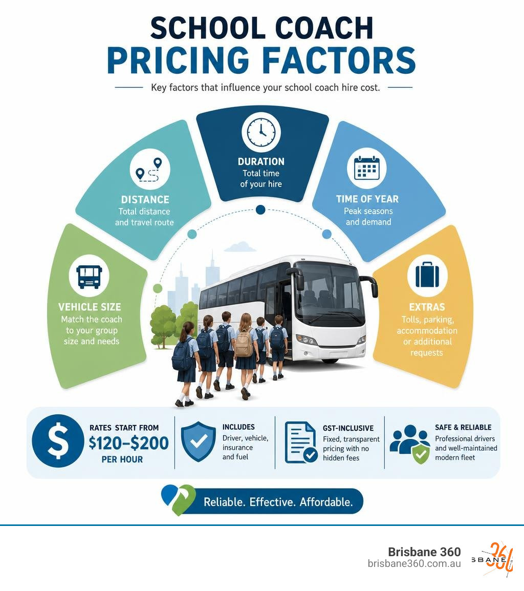 infographic showing school coach pricing factors infographic