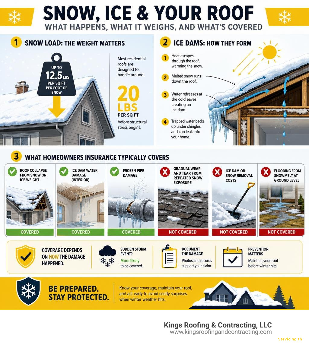 infographic snow load weight ice dam formation and homeowners insurance coverage types infographic infographic snow load weight ice dam formation and homeowners insurance coverage types infographic