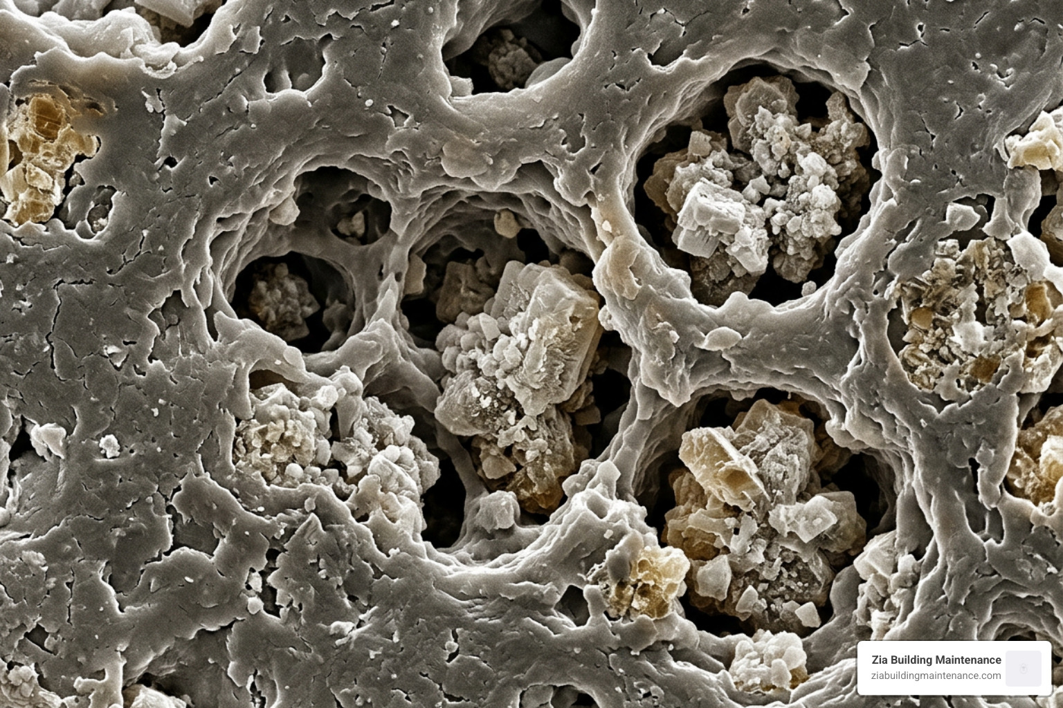 microscopic view of glass pores trapping mineral deposits microscopic view of glass pores trapping mineral deposits