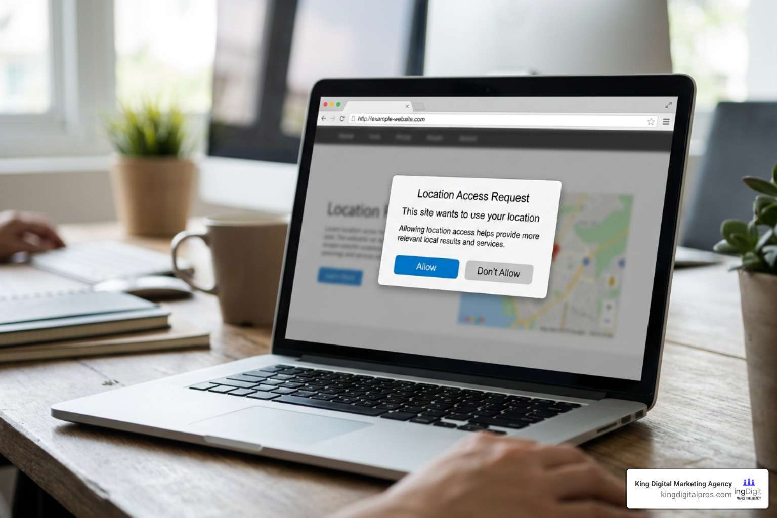 Browser Permission Prompt Asking For Location Access