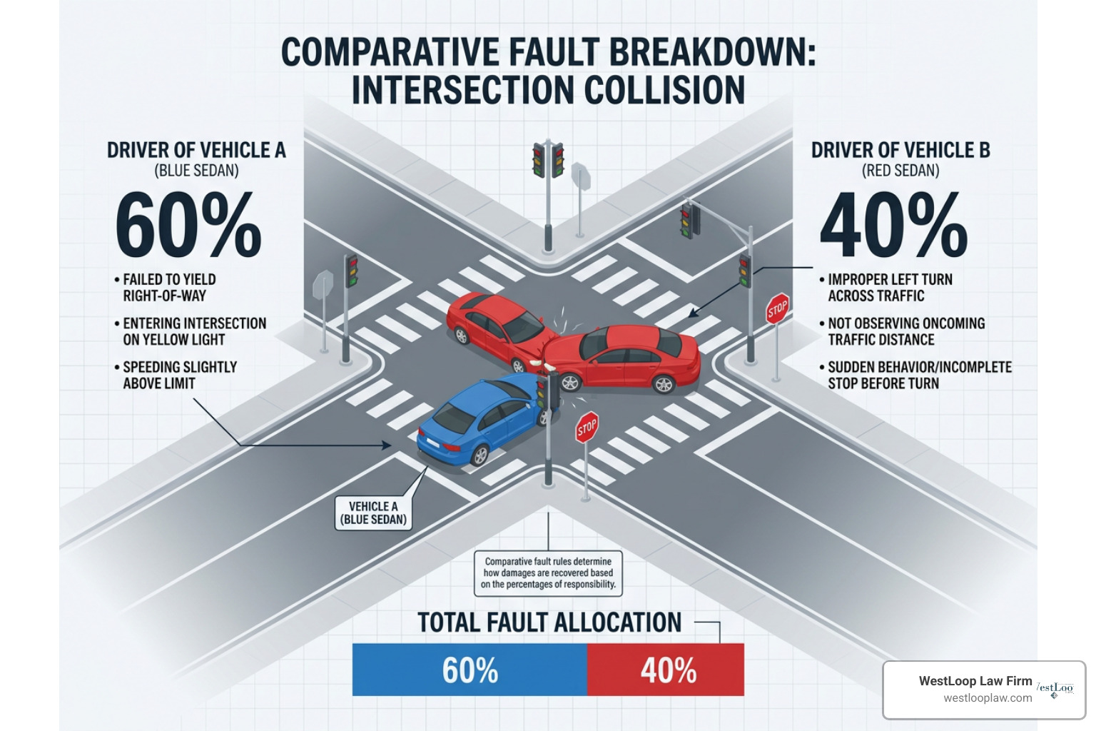 Comparative fault breakdown chart Comparative fault breakdown chart