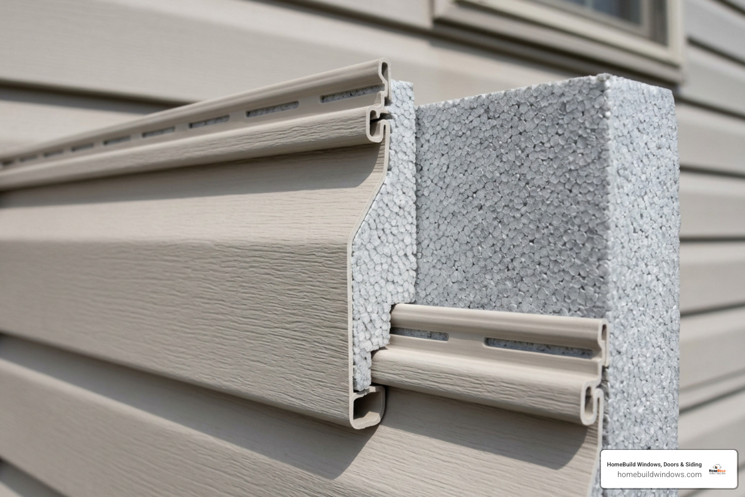 insulated vinyl siding panels close up thickness