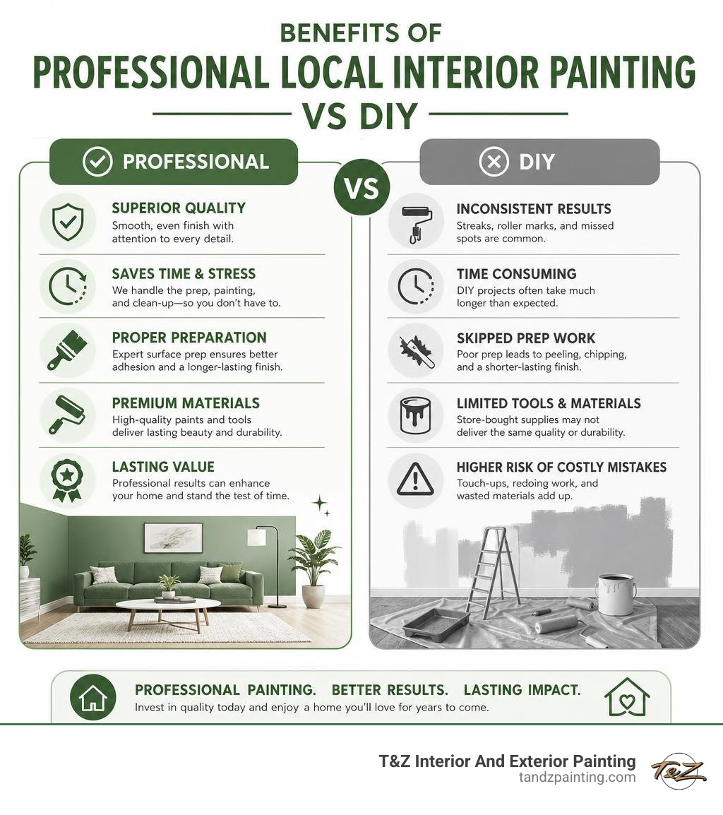 benefits of professional local interior painting vs DIY infographic infographic benefits of professional local interior painting vs DIY infographic infographic
